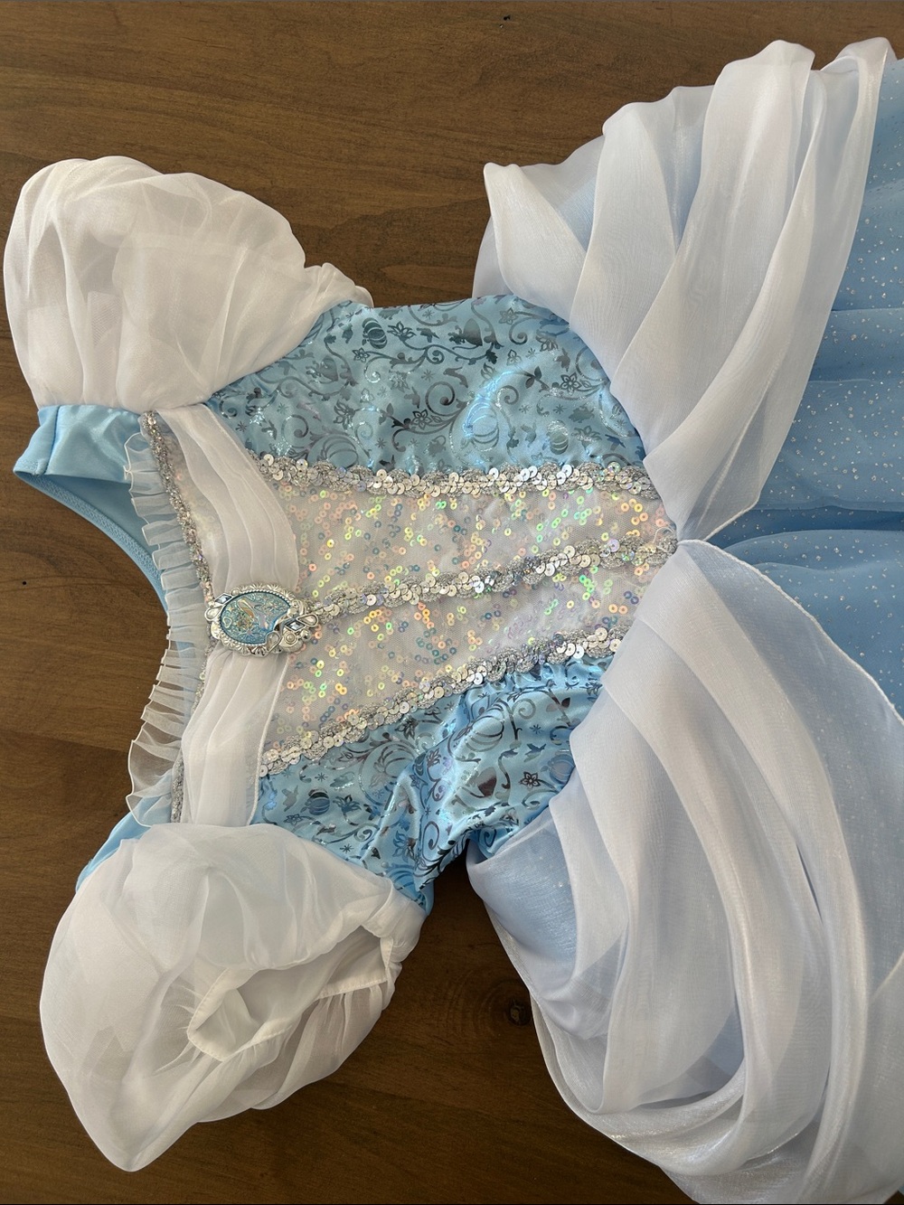 Disney Light Blue and White Sparkle Princess Costume Dress - Picture 4 of 6